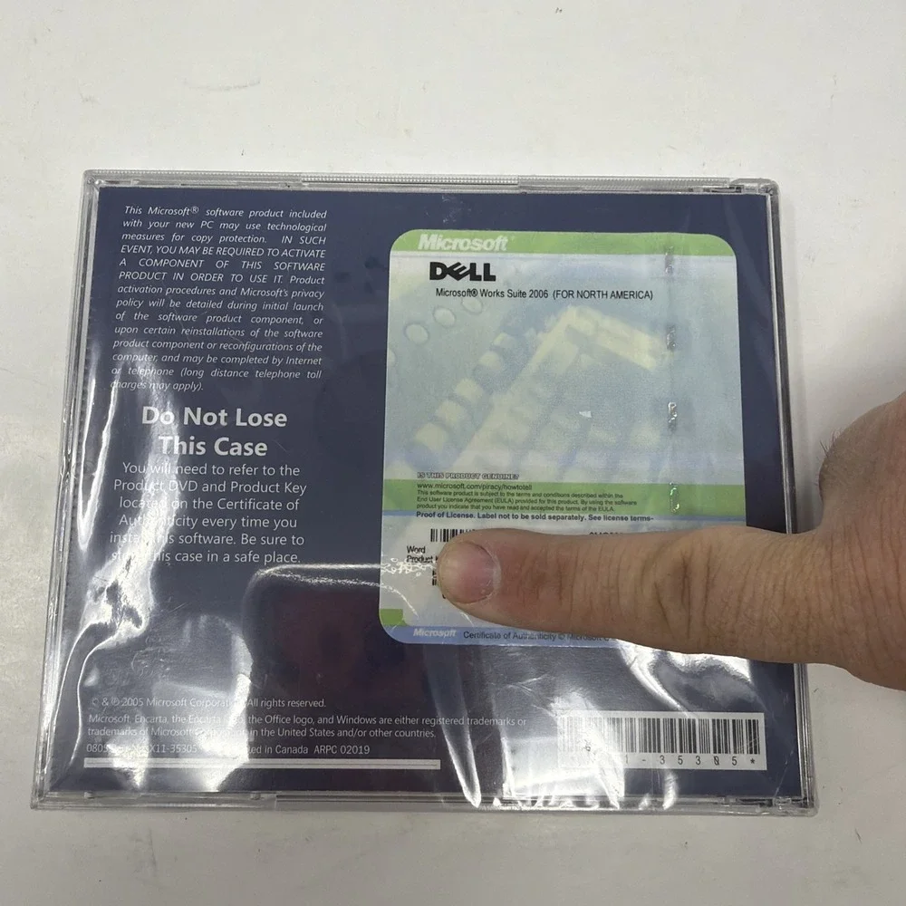 Microsoft Works Suite 2006 PC Software‎ DVD New Word Encarta Money Dell OEM